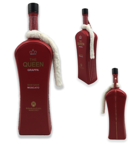 Distilleria Bonaventura Maschio - Vestito bottiglia in ecopelle Grappa Prime Uve